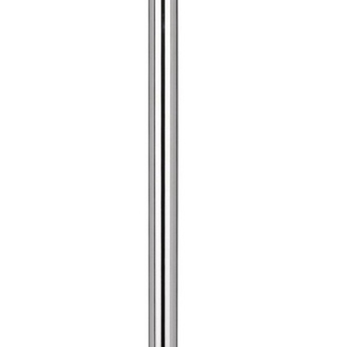 61" Chrome Tray Table Floor Lamp With White Square Shade