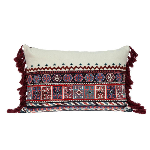 Homeroots Home Decor Multicolor Lumbar Throw Pillow with Tassels