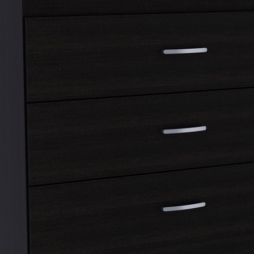 31" Black Three Drawer Dresser