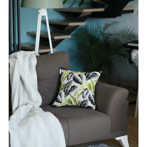 17" Black and White Throw Pillow Cover