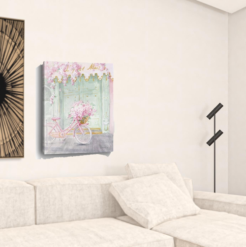 Pretty Pastel Pink Paris Unframed Print Wall Art - 808230017283