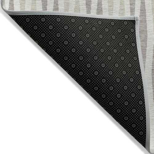 8' X 10' Ivory Brown And Beige Geometric Washable Indoor Outdoor Area Rug - 608219129170