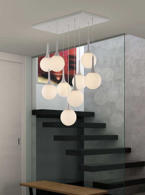 White Tear Drop Ceiling Lamp - 808230020856