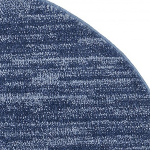 4' Blue Round Indoor Outdoor Area Rug