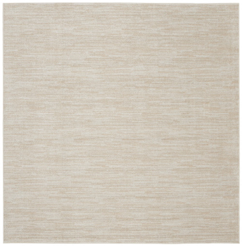 7' X 7' Ivory And Beige Square Non Skid Indoor Outdoor Area Rug - 606114456506