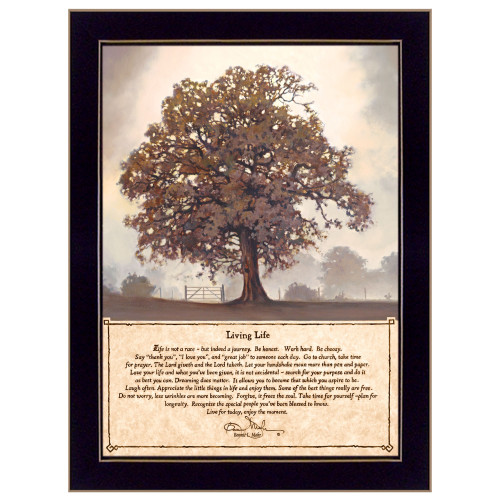 Living Life 4 Black Framed Print Wall Art - 606114037576