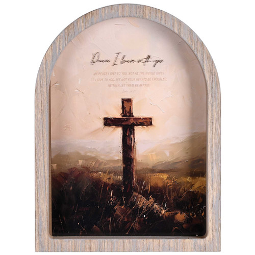 Framed Arch Cross Peace I Leave 