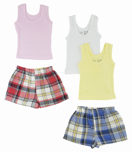 Bambini Girls Tank Tops and Boxer Shorts