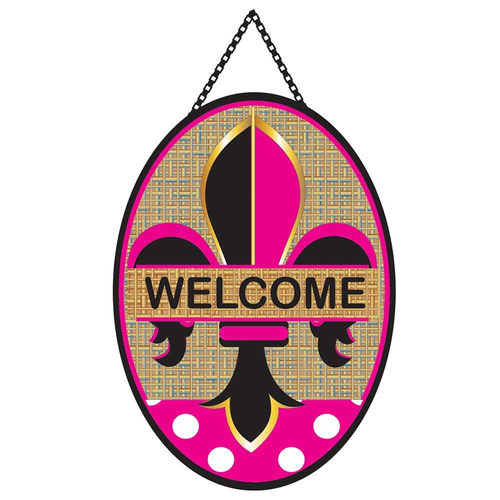 Door Banner, 1Welcome Fleur De Lis