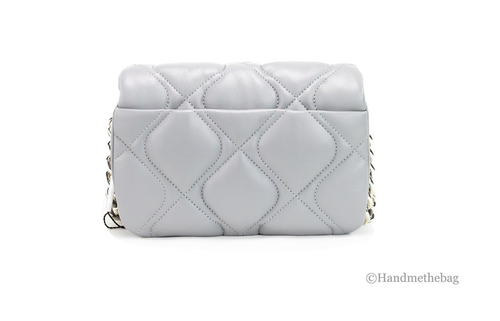 Marc Jacobs Small Rock Grey Quilted Leather Crossbody Bag