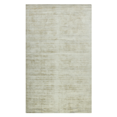 5' X 8' Sand And Ivory Abstract Hand Woven Area Rug