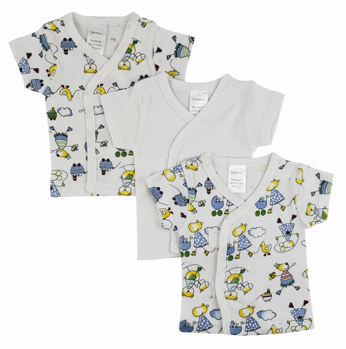 Bambini Side Snap Short Sleeve Shirt - 3 Pack