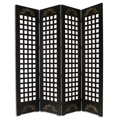84" X 84" Brown Wood Omega Screen