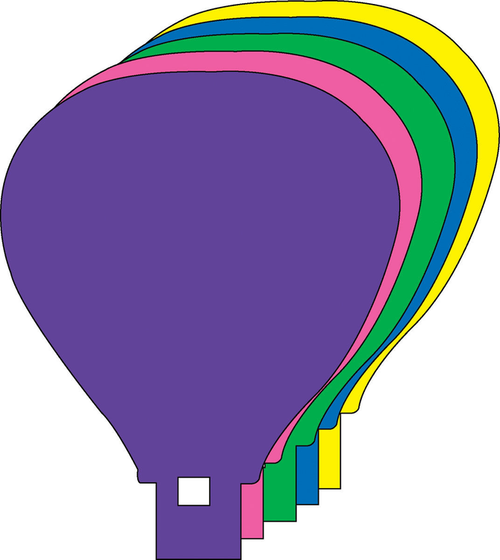 Hot Air Balloon Assorted Color Creative Cut-Outs