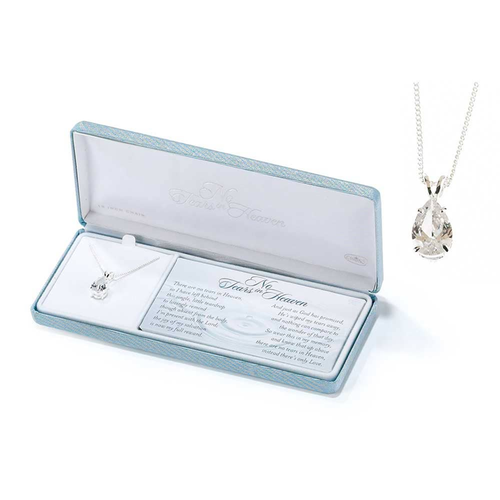 No Tears In Heaven' Cz Necklace W/18" Chain 