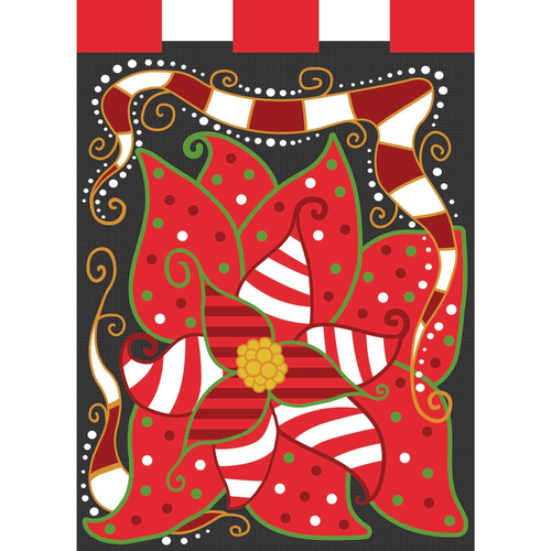 Poinsettia Garden Flag