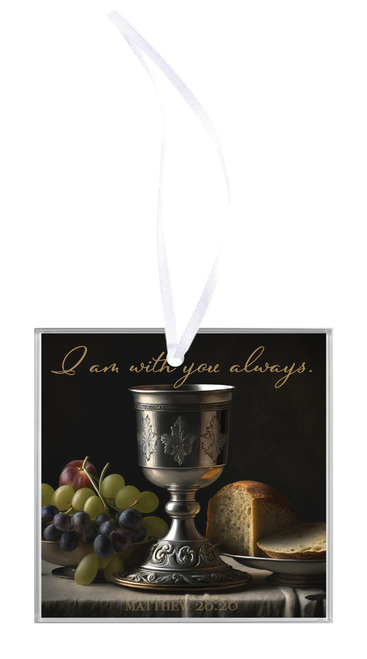 Glass Ornament I Am With You Always