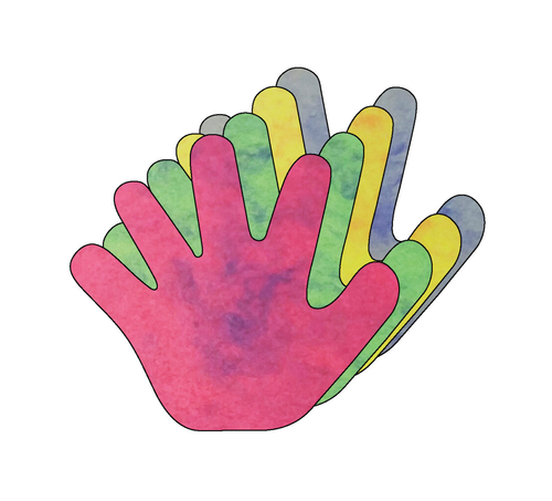 Hand Marble Assorted Colors Creative Cut-Outs