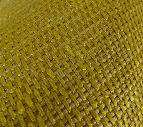 Plutus Deep Lemon Grass Metallic Citrine and Gold Handmade Luxury Pillow