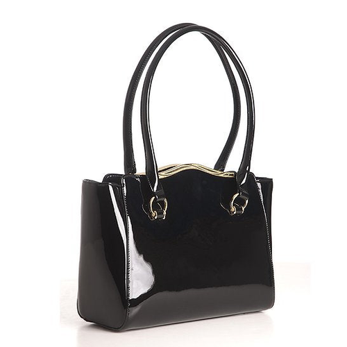 Marina Black Tote Leather Handbag