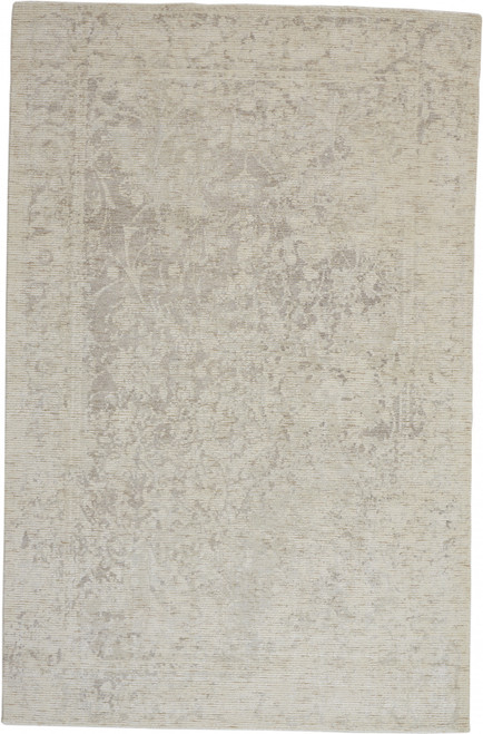 2' X 3' Ivory And Tan Abstract Hand Woven Area Rug
