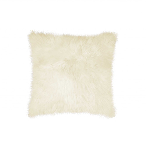 Homeroots Home Decor 18 X 18 Inches Natural Sheepskin Pillow