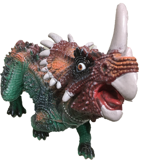 Styracosaurus 17" Vinyl Dinosaur Figurine with Sound Effects