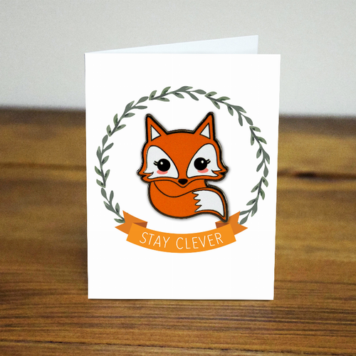 Clever Fox Enamel Pin