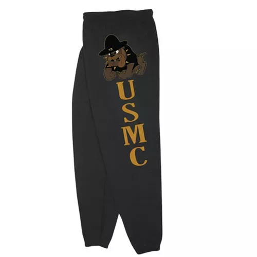 Marines Bulldog Mens Sweatpant Black