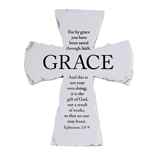 Tabletop Cross Grace Eph. 2:8-9 7H