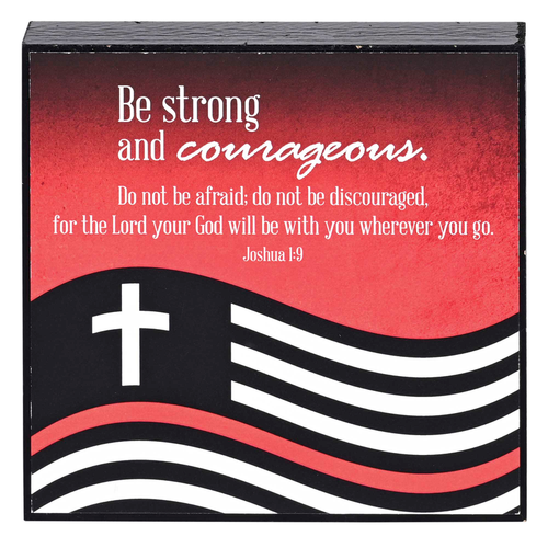Tabletop Plaque Firefighter Strong
