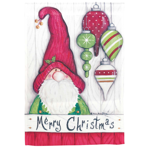 Gnome Merry Christmas Flag Poly Garden