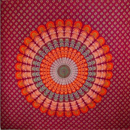 Peacock Dance Mandala Tapestry