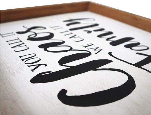 Wood Family Sign Plaque- You Call It Chaos- We Call It Family 12x12"