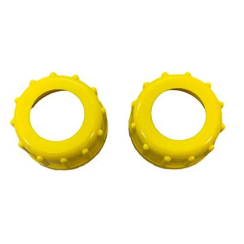 2 Aftermarket Yellow Midwest CAN Style Screw Cap Collar