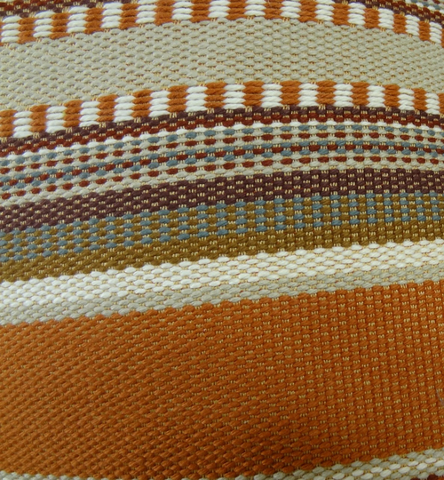 Plutus South Shore Amber Orange Olive and Cream Handmade Luxury Pillow