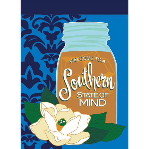 Garden Southern State Of Mind Mason Jar Magnolia Flag