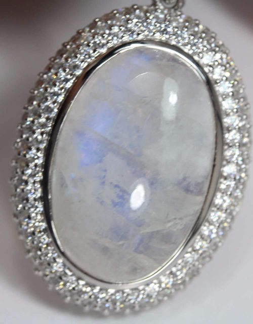 Rainbow Moonstone Necklace Pendant
