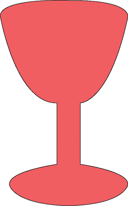 Red Sticky Shape Notepad Wine Glass