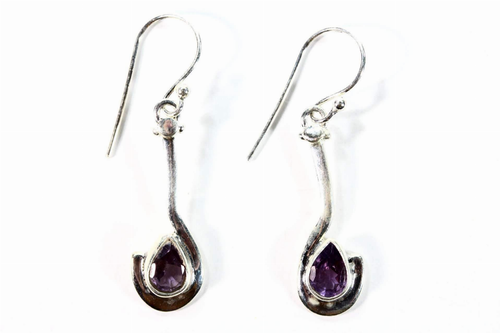 Teardrop Amethyst Earrings