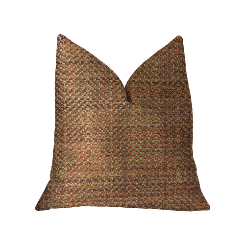 Plutus Merigold Orange and Gold Luxury Throw Pillow
