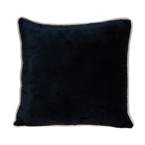 Homeroots Home Decor Reversible Black and White Square Velvet Throw Pillow