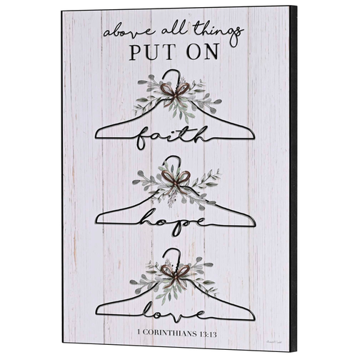 Wall Plaque Faith Hope Love