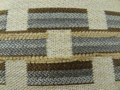 Plutus Foursquare White and Gray Handmade Luxury Pillow