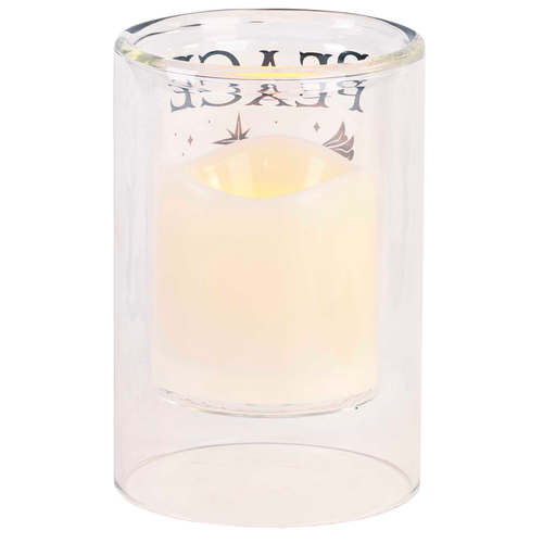 Candleholder Peace On Earth 6In