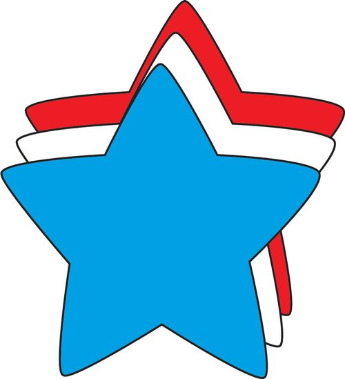 Star Tri-Color Creative Cut-Outs