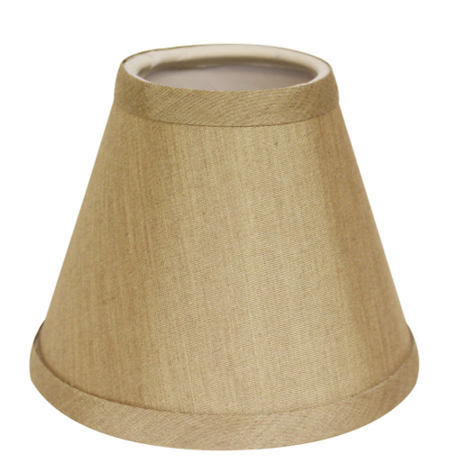 4" Pale Brown Set of 6 Chandelier No Slub Lampshades