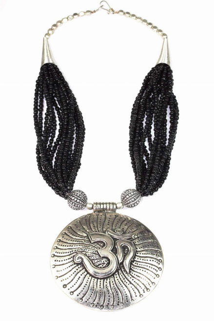 Om in Cosmos Statement Necklace