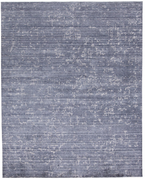 2' X 3' Blue And Ivory Abstract Hand Woven Area Rug