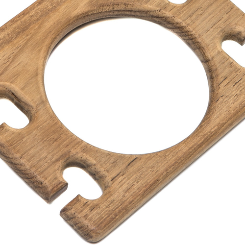 Traditional Solid Teak Wall Mount Cup and Toothbrush Holder